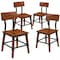 Flash Furniture Rustic Antique Walnut Industrial Wood Dining Chair, PK4 4-XU-DG-W0236-GG - alternate 8